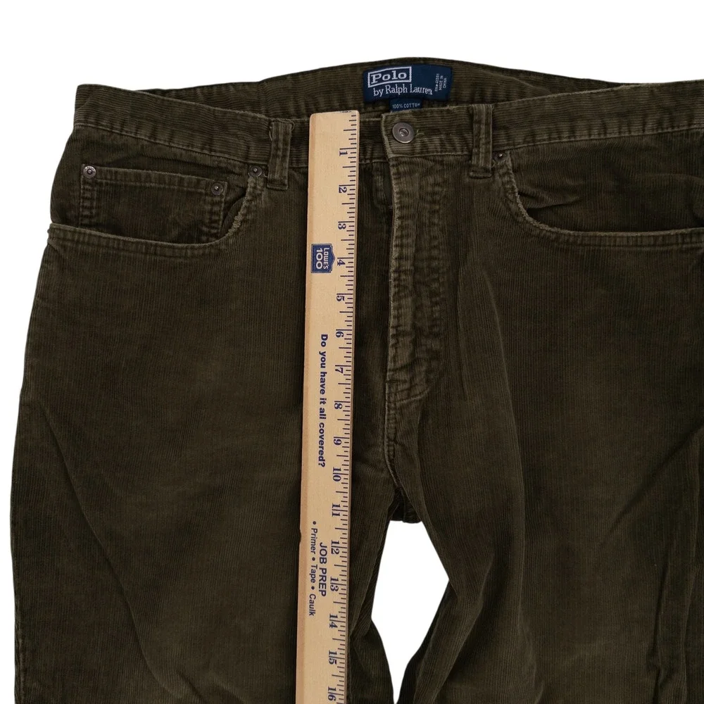 Polo Ralph Lauren Corduroy Pants Men's‎ 36x28 Green Pant Trouser Vintage 90s Y2K